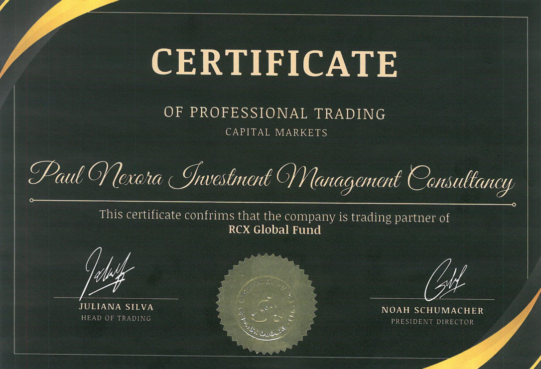 RCX Global Fund — شهادة التداول الاحترافي في أسواق رأس المال